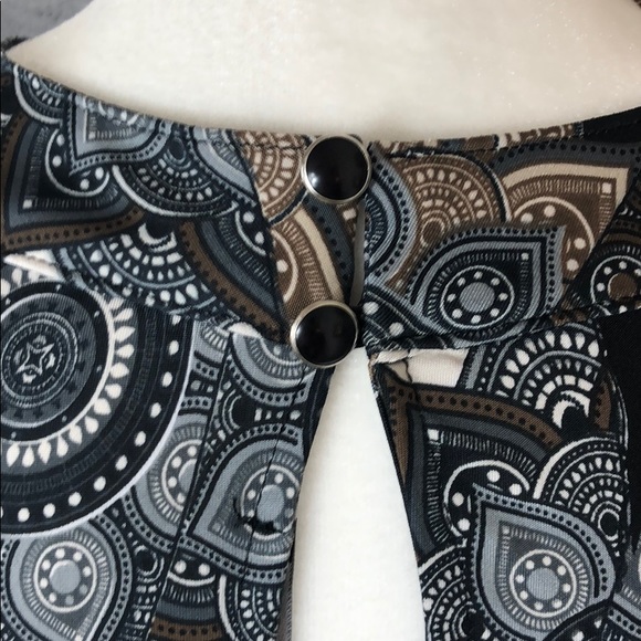 Ariella retro mini dress. Black with dark colors M - Picture 3 of 3